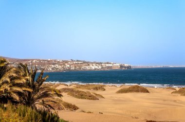 Kum tepeleri, Maspalomalar, Ada Gran Kanaryası, Kanarya Adaları, İspanya, Avrupa