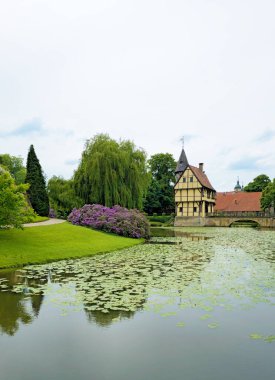 Su Kalesi Burgsteinfurt, Kuzey Ren-Vestfalya, Almanya, Avrupa