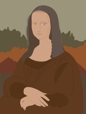 Mona Lisa vektör olarak