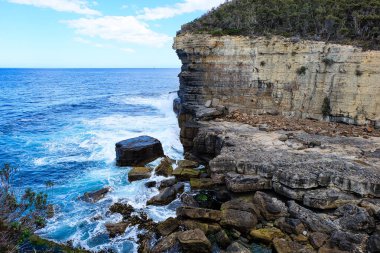 Tasman Kemeri, Şeytan 'ın Mutfağı ve Rüzgar Deliği, Tazmanya, Hobart, Avustralya 