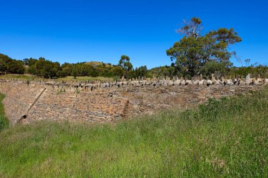 Spikey old bridge, convict trail, Tasmania, Australia  clipart