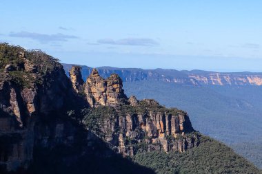 Üç kız kardeş rock, Blue Mountain Ulusal Parkı, Sydney, New South Wales, Avustralya 