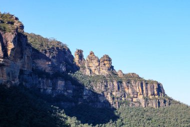Üç kız kardeş rock, Blue Mountain Ulusal Parkı, Sydney, New South Wales, Avustralya 