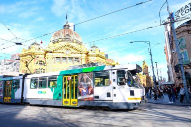 Melbourne, Avustralya 'daki merkez tren istasyonu 