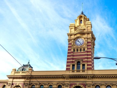Melbourne, Avustralya 'daki merkez tren istasyonu 