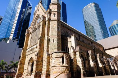 Brisbane CBD, Queensland, Avustralya çevresindeki binalar ve mimari