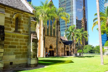 Brisbane CBD, Queensland, Avustralya çevresindeki binalar ve mimari
