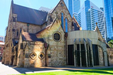 Brisbane CBD, Queensland, Avustralya çevresindeki binalar ve mimari