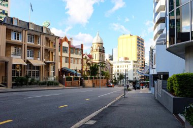Brisbane Nehri ve Brisbane, Queensland, Avustralya 'daki binalar