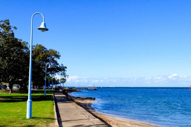 Shorncliffe iskelesi, iskele, sahil ve kıyı manzarası, QLD
