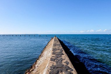 Shorncliffe iskelesi, iskele, sahil ve kıyı manzarası, QLD