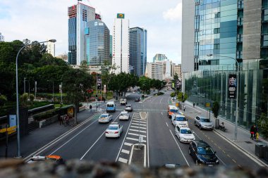 Brisbane Nehri ve Brisbane, Queensland, Avustralya 'daki binalar