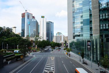 Brisbane Nehri ve Brisbane, Queensland, Avustralya 'daki binalar