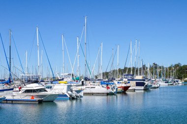 Wynnum tekneleri ve iskelesi ve çevresi, Queensland, Avustralya 