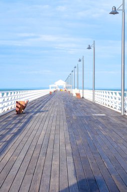 Shorncliffe iskelesi, iskele, sahil ve kıyı manzarası, QLD