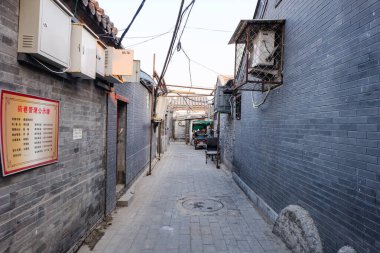 Hutong Pekin 'in eski sokakları 