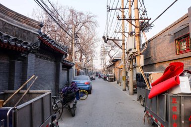 Hutong Pekin 'in eski sokakları 