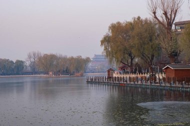 Çin, Pekin 'deki Houhai Gölü ve Shichahai. 