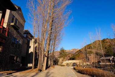 Çin 'in eski kenti Gubei Su Kenti, Pekin, Çin' in mimarisi ve inşaatı 