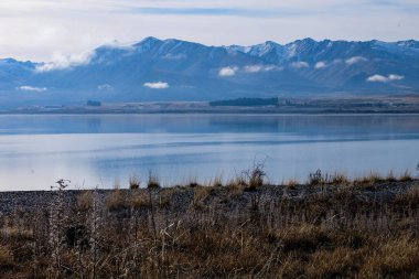 Kış Yolculuğu, Gündoğumu Tekapo Gölü, Yeni Zelanda, Güney Adası 