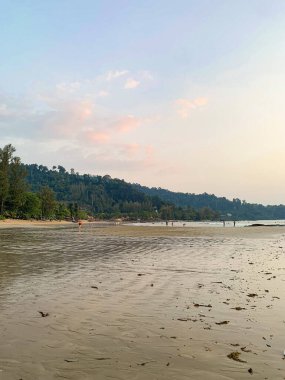  Kumsalda sabah yürüyüşü ve deniz melteminin tadını çıkar. 