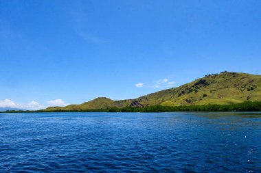Endonezya 'daki Komodo Adası Ulusal Parkı' na tekne gezisi. 