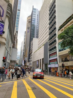 Hong Kong şehir merkezi çevresindeki binalar, gökdelenler ve mimari 