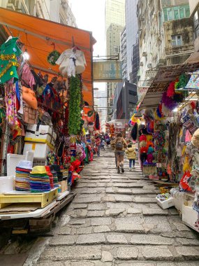 Hong Kong şehir merkezi çevresindeki binalar, gökdelenler ve mimari 