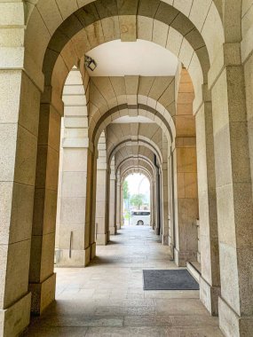 Hong Kong şehir merkezi çevresindeki binalar, gökdelenler ve mimari 