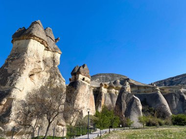 Goreme, Kapadokya, Türkiye 'deki Z12 ve Pasabaglar Arkeoloji Alanındaki Peri bacaları