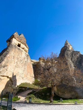 Goreme, Kapadokya, Türkiye 'deki Z12 ve Pasabaglar Arkeoloji Alanındaki Peri bacaları