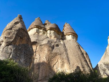 Goreme, Kapadokya, Türkiye 'deki Z12 ve Pasabaglar Arkeoloji Alanındaki Peri bacaları 