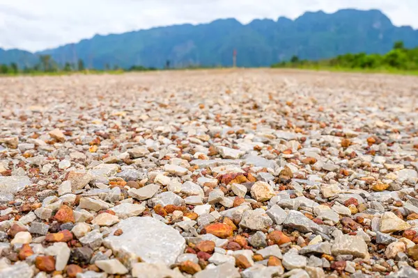 River flow, natural stream and the beautiful fresh green nature and mountain in the south of Laos 