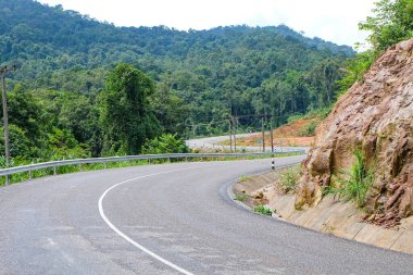 Beautiful green nature, rice paddy and mountain in the south of Laos, Khammuane province 