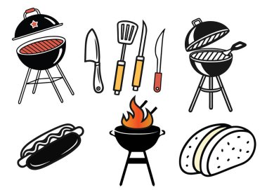 Barbekü simgeler kümesi