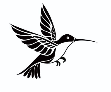 kuş simgesi vektör illüstrasyonu
