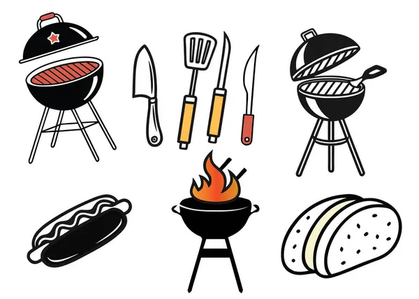 Barbekü simgeler kümesi