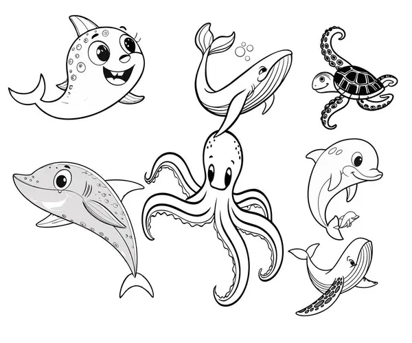 deniz hayvanları kümesi