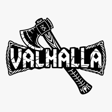 Valhalla Axe Vektör Sanatı - Viking Silah İllüstrasyonu