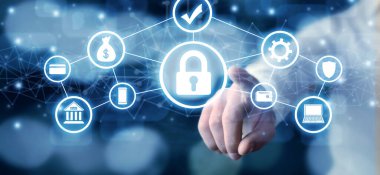 İnternet güvenliği kavramı. Şebeke. Teknoloji. Veri güvenliği