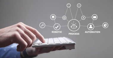 RPA-Robotik Süreç Otomasyonu. İş için. Teknoloji