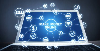 - İnternet. Teknoloji. İş için. İnternetten para kazan