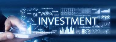 Finansal grafiklerle yatırım kavramı.