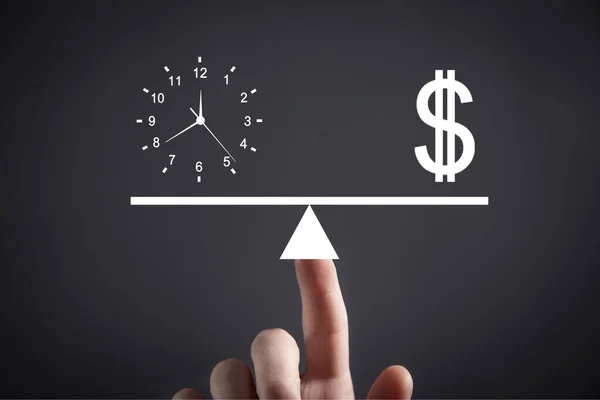 Time and money balance. Business concept