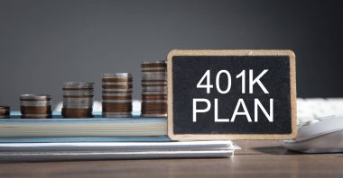 Bozuk paralarla birlikte 401k planı. İş ve finans
