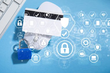 İnternet güvenliği kavramı. Şebeke. Teknoloji. Veri güvenliği