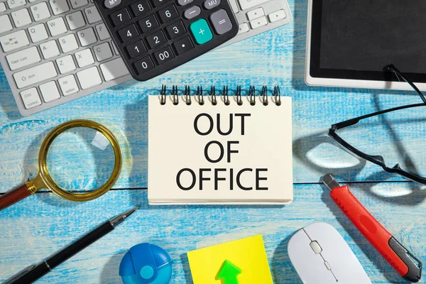 Out Office Notepad Business Concept — Stock Photo, Image