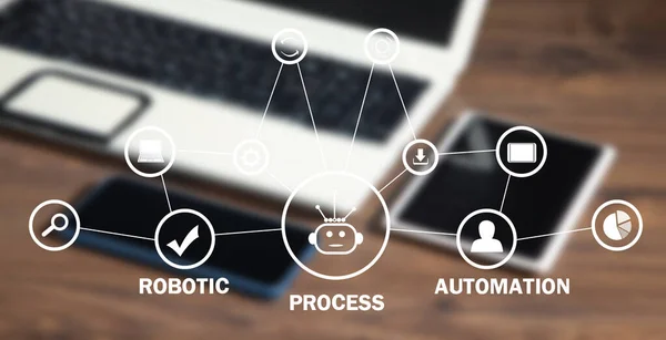 Rpa Robot Procesautomatisering Zaken Technologie — Stockfoto