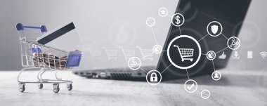 Online alışveriş kavramı. İş dünyası