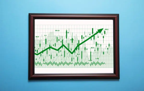 Graph Stock Market Statistics Forex Trading Analysis — Stock Photo, Image